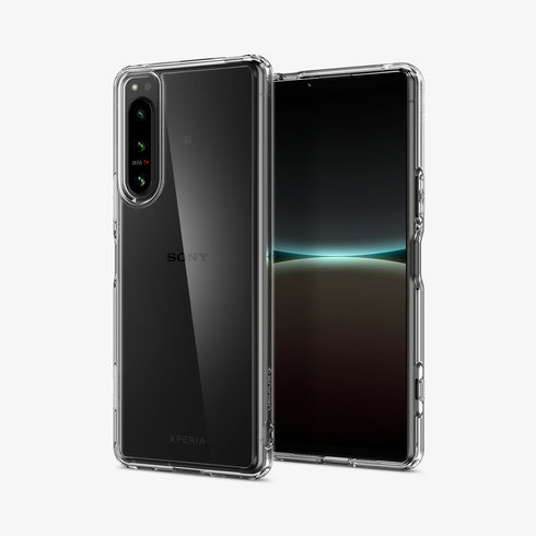 ACS03130 - Sony Xperia 10 III Case Ultra Hybrid in crystal clear showing the back
